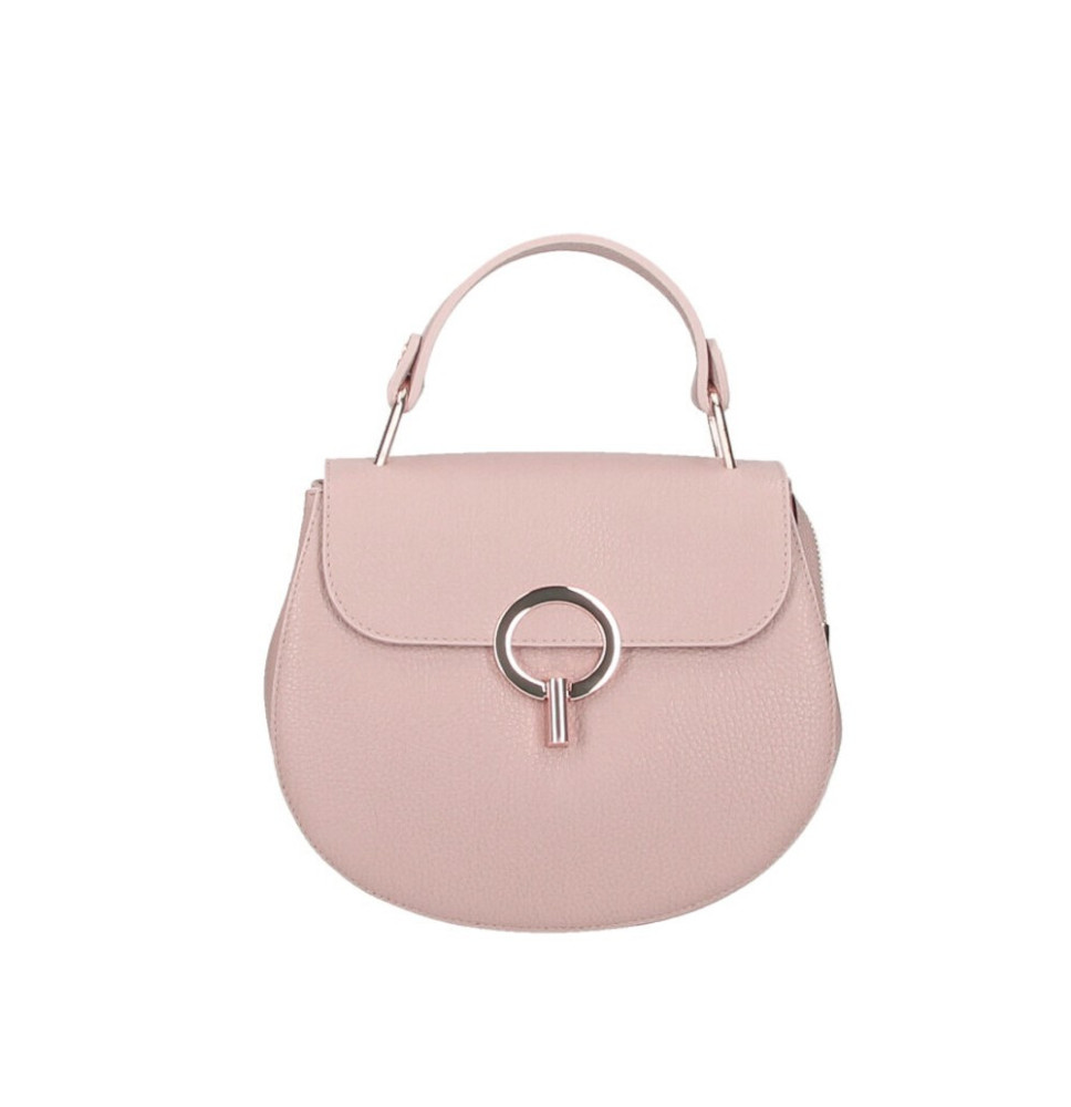 Női bőr kézitáska MI79 púder rózsaszín