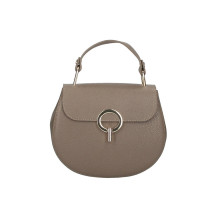 Női bőr kézitáska MI79 sötétszürke-barna