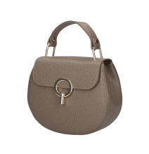 Női bőr kézitáska MI79 sötétszürke-barna