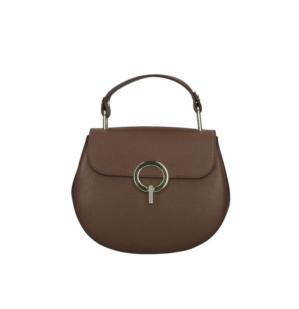 Női bőr kézitáska MI79 sötétbarna