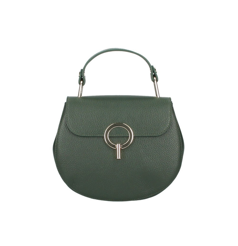 Női bőr kézitáska MI79 sötétzöld