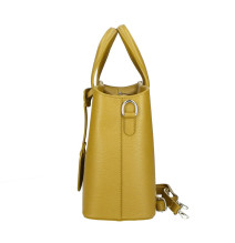 Okker bőr kézitáska 1137 Made in Italy