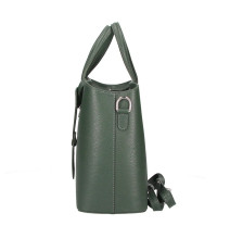 Sötétzöld bőr kézitáska 1137 Made in Italy