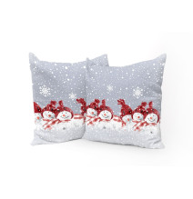 Párnahuzat Hóember piros 40x40 cm Made In Italy