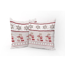 Párnahuzat rénszarvas piros 40x40 cm MADE IN ITALY