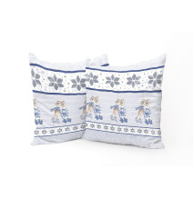 Párnahuzat rénszarvas kék 40x40 cm MADE IN ITALY