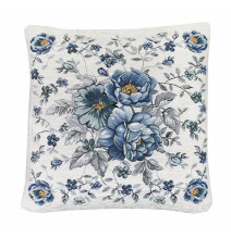 Párnahuzat gobelin kék virágok Chenille IT112