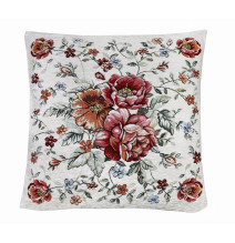 Párnahuzat gobelin piros virágok Chenille IT112