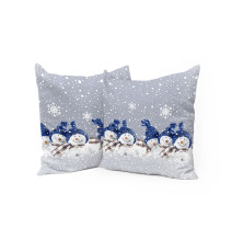 Párnahuzat Hóember kék 40x40 cm Made In Italy