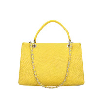 Bőr kézitáska 765 sárga Made in Italy