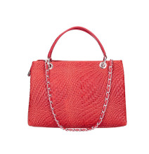 Bőr kézitáska 765 piros Made in Italy