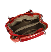 Bőr kézitáska 765 piros Made in Italy