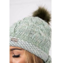 Női téli kalap és sál MIK122 zöld