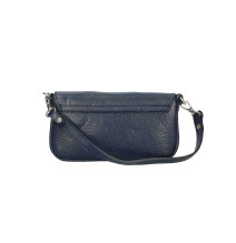 Bőr kézitáska 766 sötétkék Made in Italy