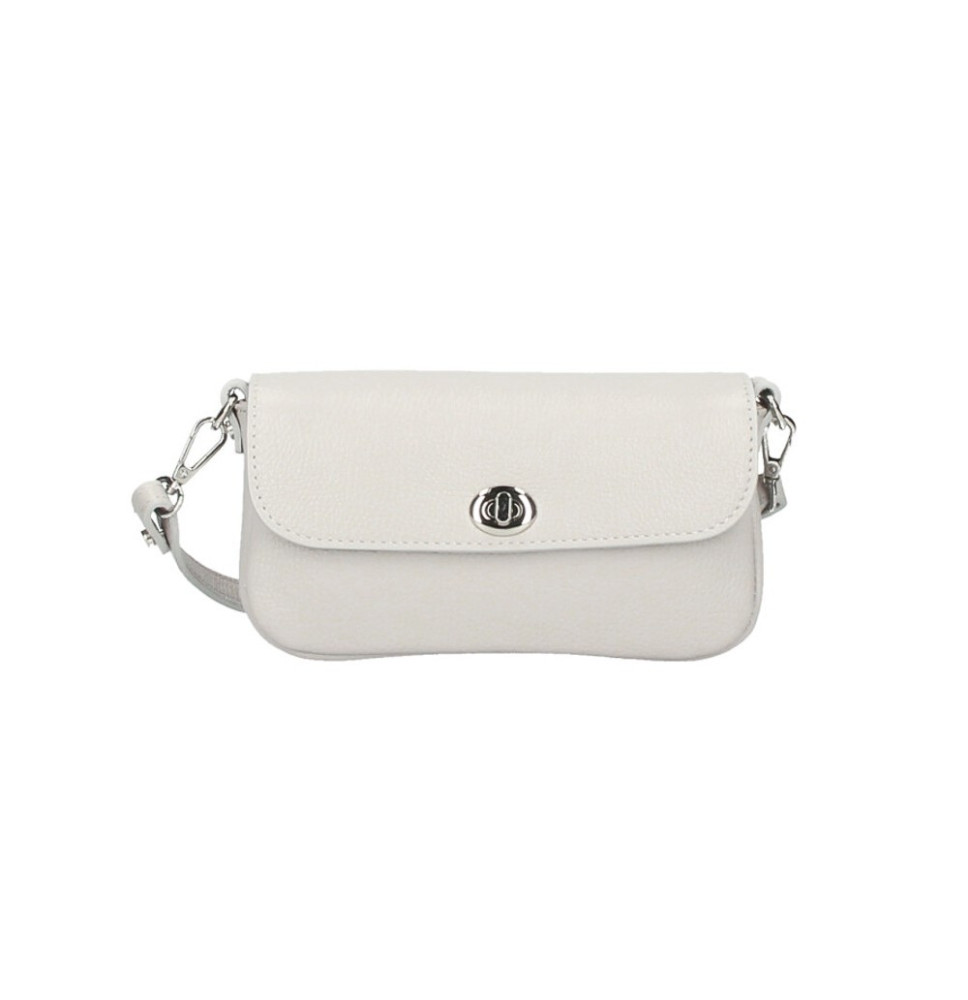 Bőr kézitáska 766 szürke Made in Italy