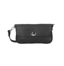 Bőr kézitáska 766 feketé Made in Italy