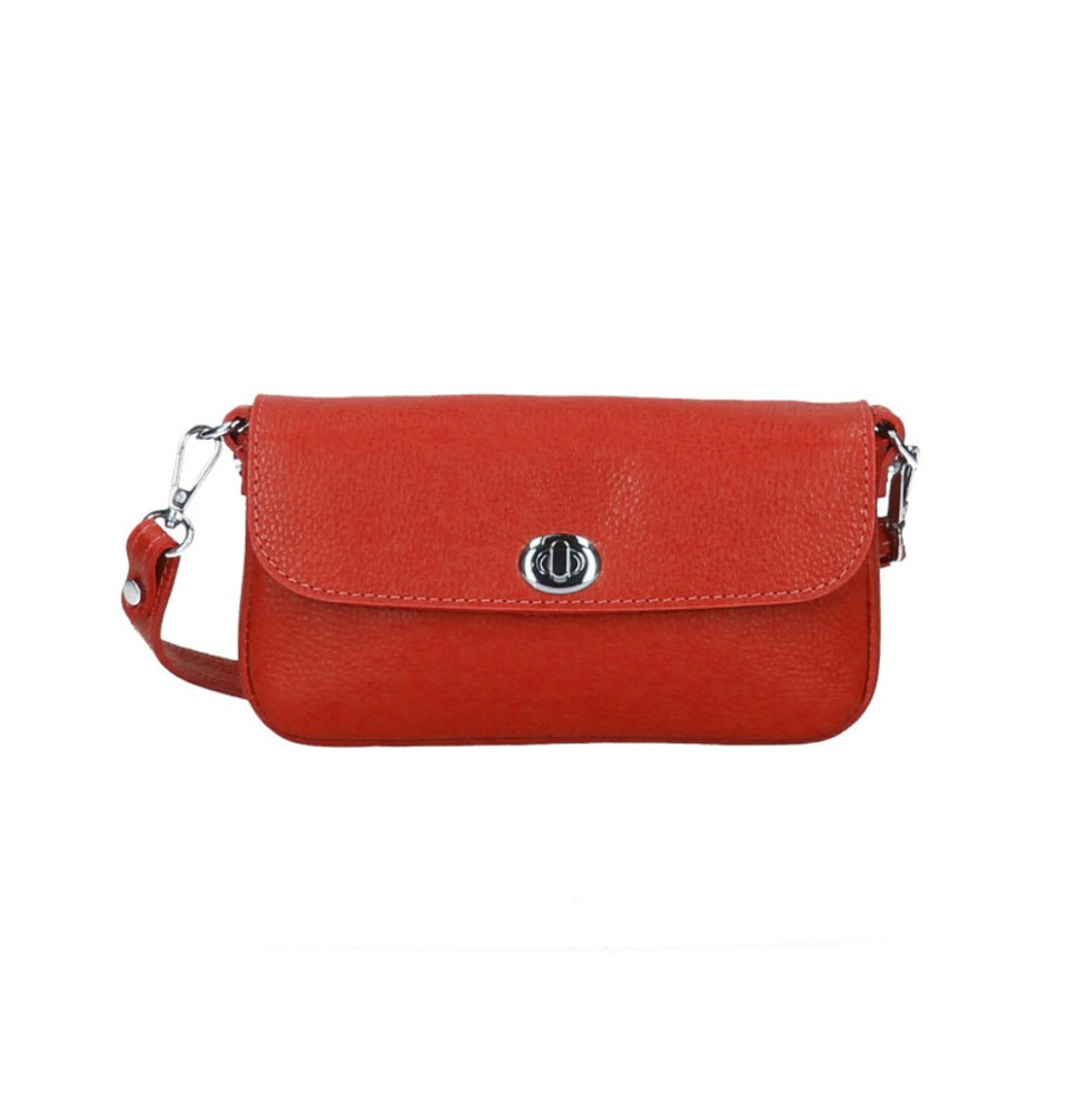 Bőr kézitáska 766 piros Made in Italy