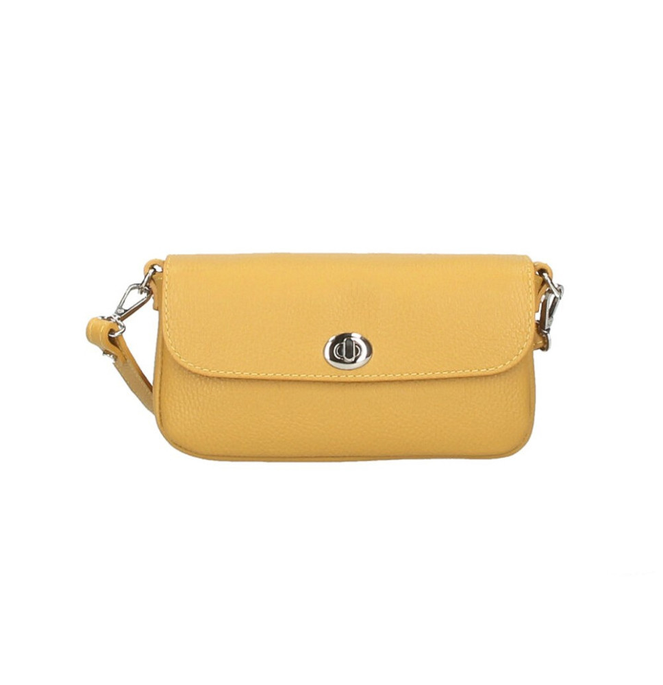 Bőr kézitáska 766 okker Made in Italy