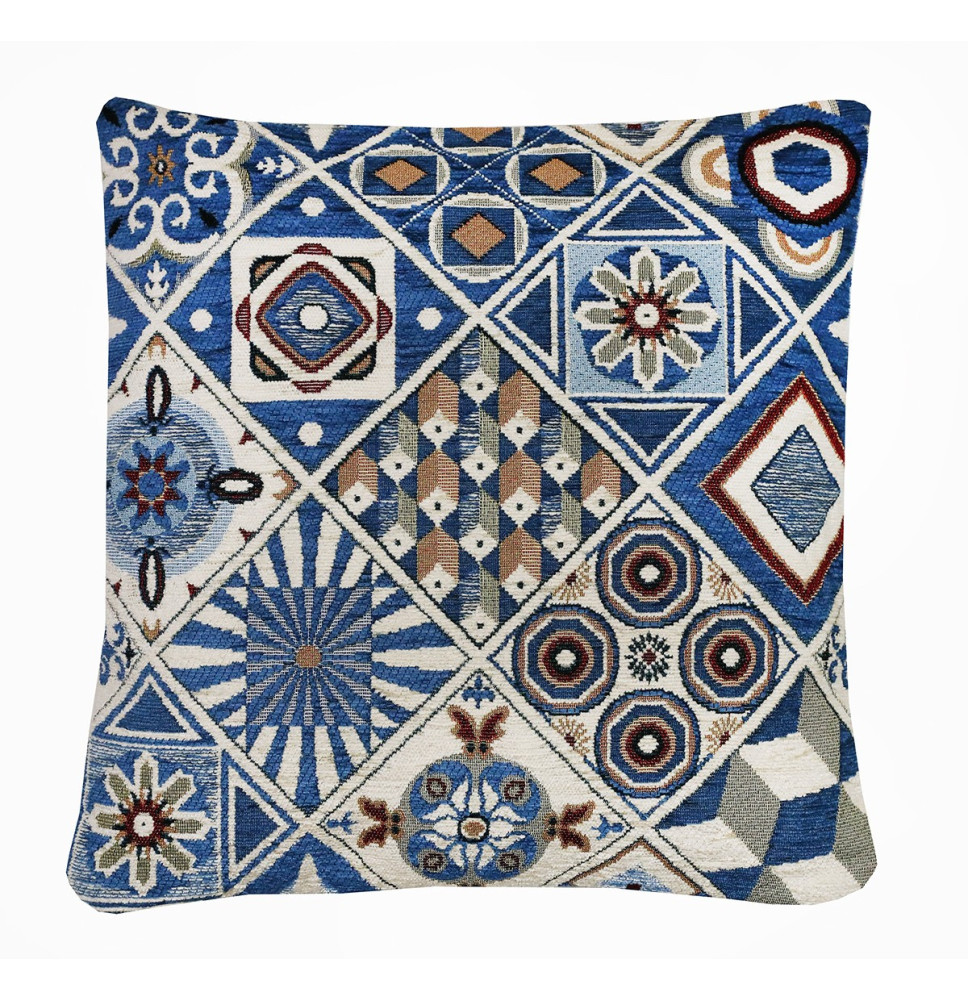 Párnahuzat gobelin kék Chenille IT113