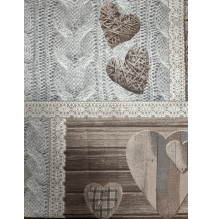 Pamut szövet Shabby love bézs, h. 145 cm