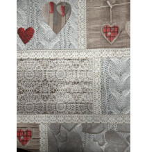 Pamut ágynemű Shabby Love piros Made In Italy