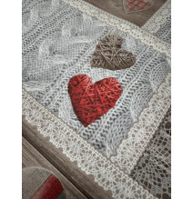 Takaró a kanapén Shabby piros