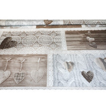 Pamut szövet Shabby love bézs, h. 145 cm