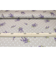 Párnahuzat 42x42 cm levendula pöttyökkel