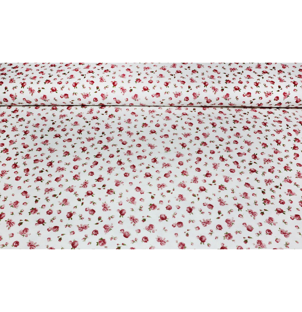 dekoratív szövet pamut Mini virágok, magasság 140 cm