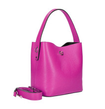 Bőr kézitáska 791 fukszia Made in Italy