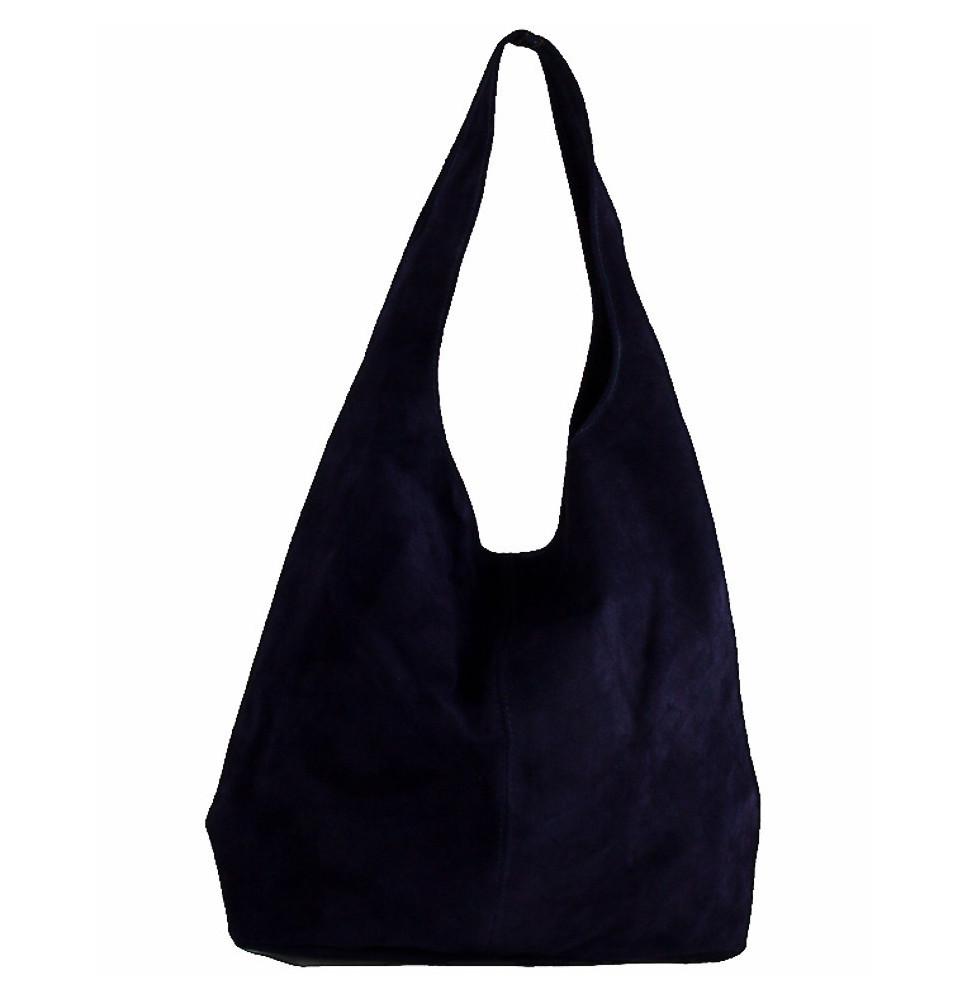 Bőr kézitáska velúr kivitelben 804A kék