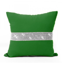 Párnahuzat cirkonokkal zöld