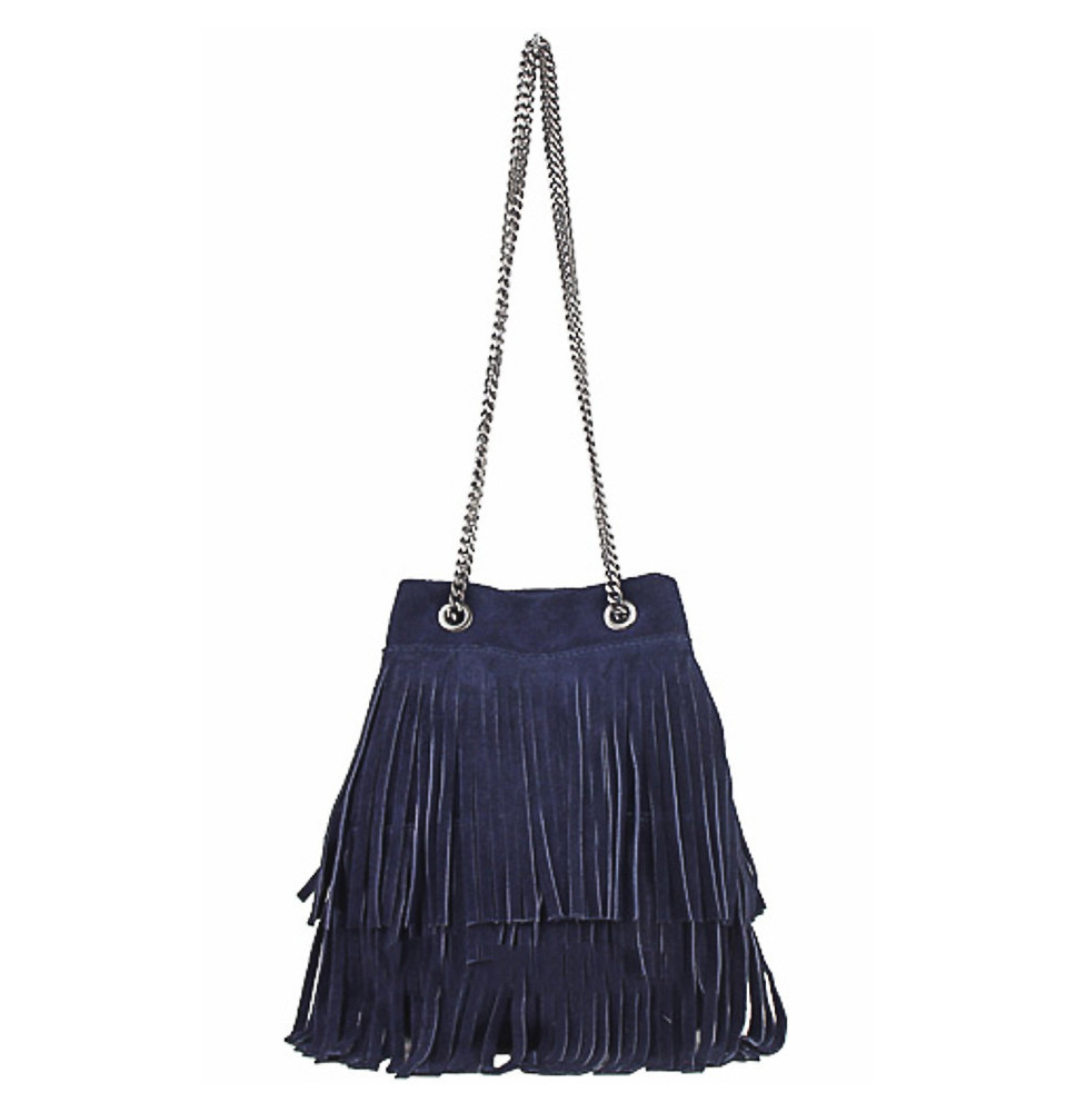 Suede bojt bőr kézitáska 429 kék