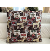 Párnahuzat gobelin Caffe Eden 641