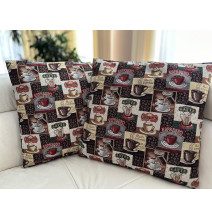 Párnahuzat gobelin Caffe Eden 641