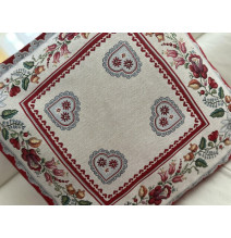 Párnahuzat gobelin Piros Szívek