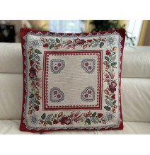 Párnahuzat gobelin Piros Szívek