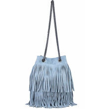 Suede bojt bőr kézitáska 429 égkék