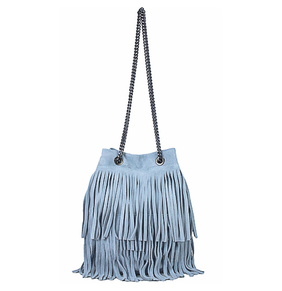 Suede bojt bőr kézitáska 429 égkék