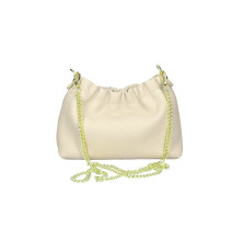 Bőr válltáska 794 bézs Made in Italy