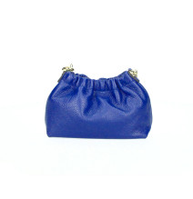 Bőr válltáska 794 azúrkék Made in Italy