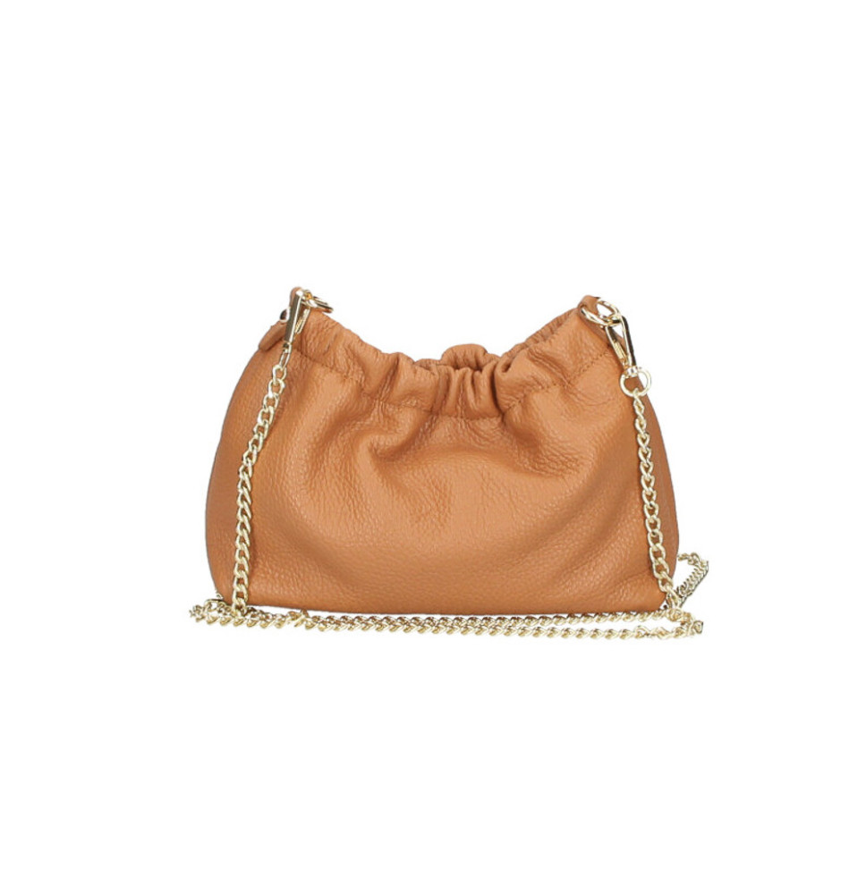 Bőr válltáska 794 könnyű konyak Made in Italy