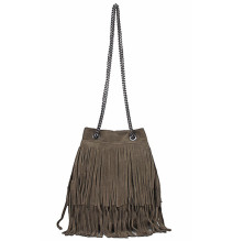 Suede bojt bőr kézitáska 429 sötét szürke-barna