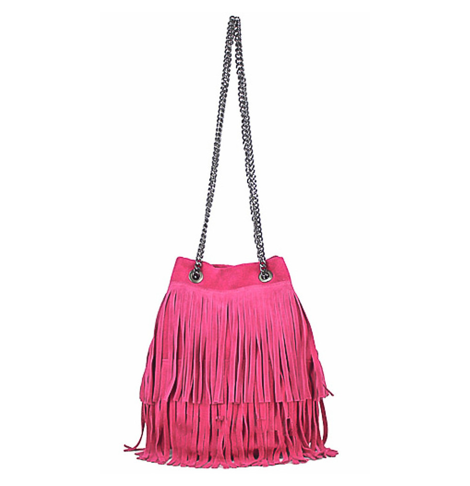 Suede bojt bőr kézitáska 429 fukszia