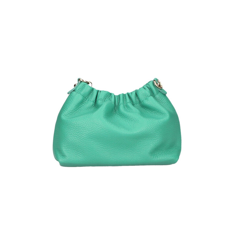 Bőr válltáska 794 türkiz Made in Italy