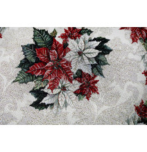 Karácsonyi gobelin párnahuzat lurexszel - karácsonyi füzér