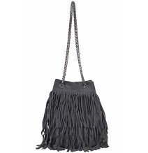 Suede bojt bőr kézitáska 429 szürke