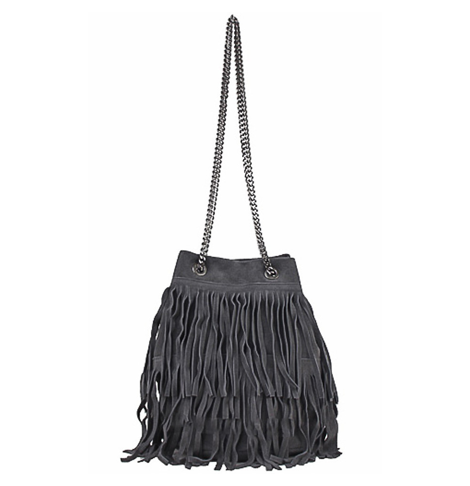 Suede bojt bőr kézitáska 429 szürke