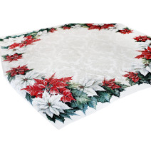 Luxus karácsonyi gobelin terítő lurexszel - karácsonyi füzér