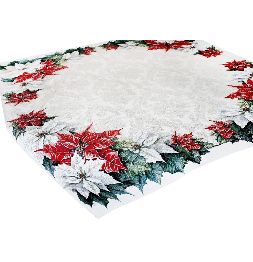 Luxus karácsonyi gobelin terítő lurexszel - karácsonyi füzér